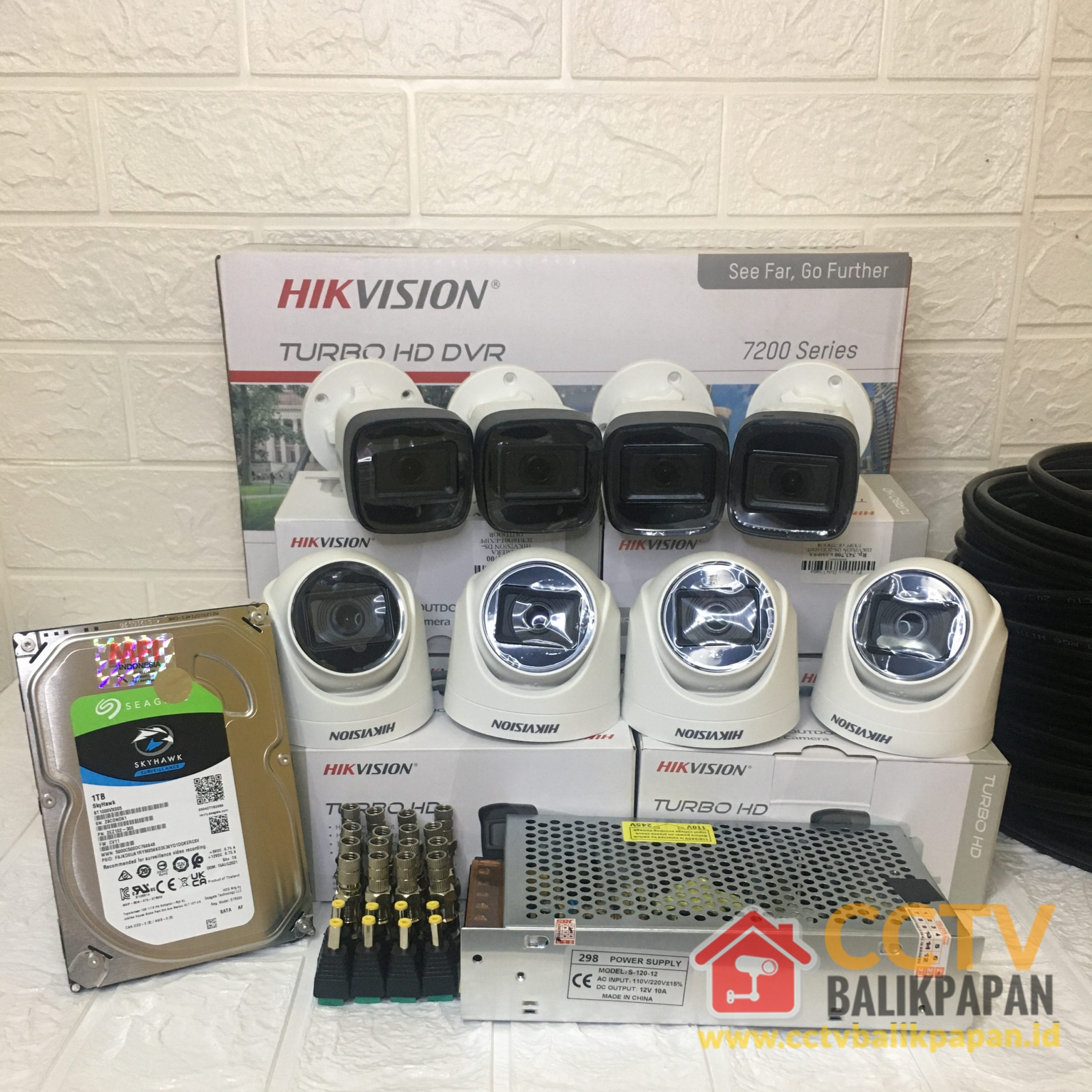 paket cctv 8 kamera hikvision 2mp